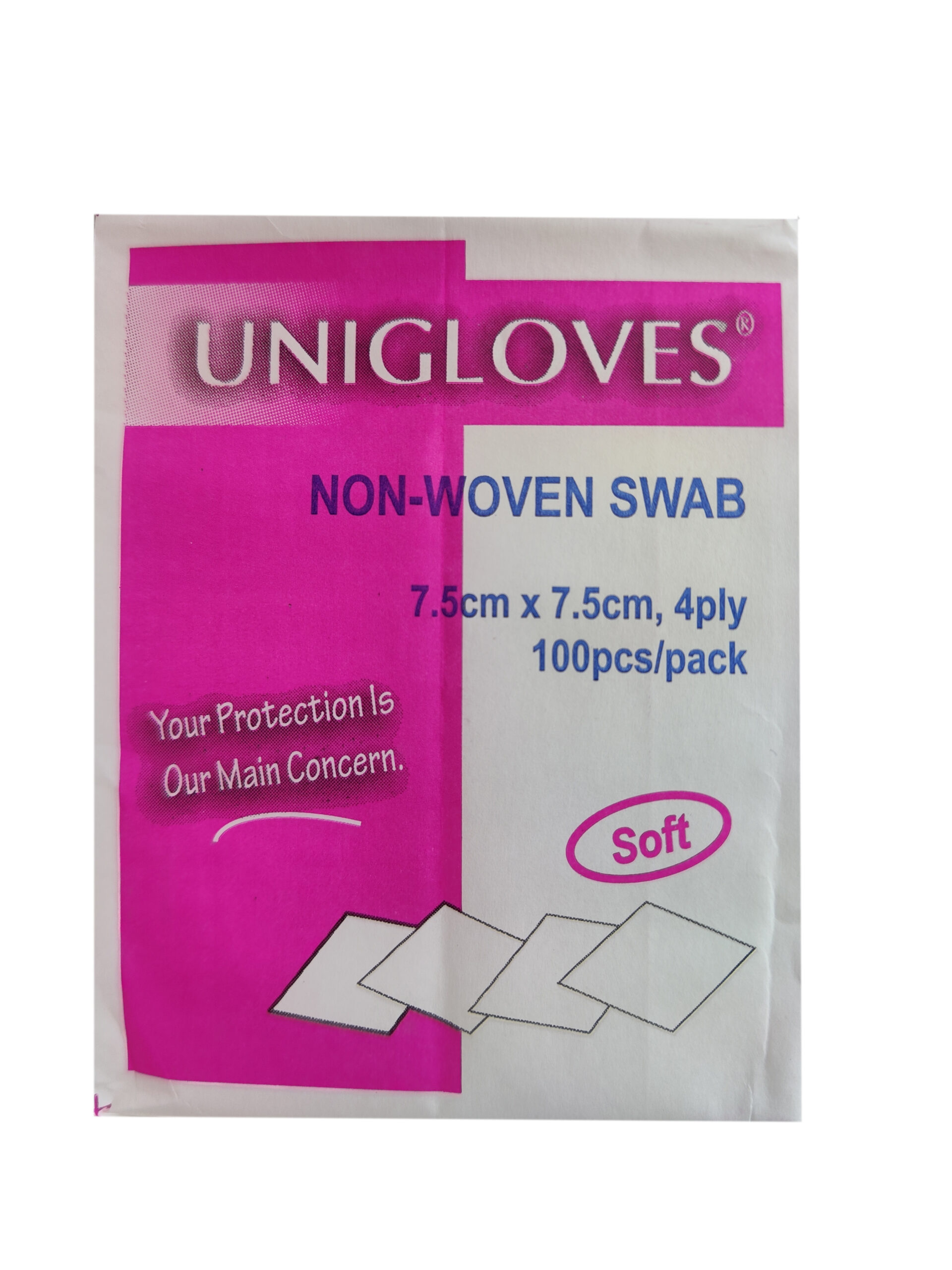 Non Woven Gauze 7.5cm x 7.5cm x 4ply